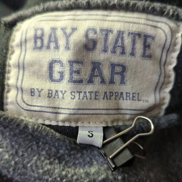 Bay State Gear Salem Massachusetts Dark Gray Hooded Pullover Woman's Size Small - Picture 9 of 13